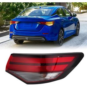Tail Light Assembly Compatible with 2020 2021 2022 2023 Nissan Sentra Halogen Outer Replacement for 265506LB0A NI2805121 Right Passenger Side(Bulbs Included)