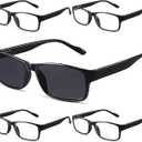 Gaoye Professional Reading Glasses for All Day - Computer Readers with Blue Light Protection - Value Pack
