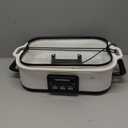 4 Quart Casserole Programmable Slow Cooker with Ceramic Baking Dish - Perfect Kitchen Small Appliance for Family Dinners, Oven Safe and Durable Bakeware for Lasagna, Roasts (White)