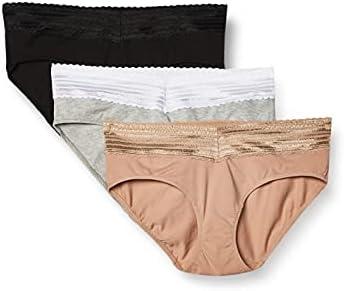 Warner's womens Blissful Benefits No Muffin 3 Pack Hipster Panties, M
