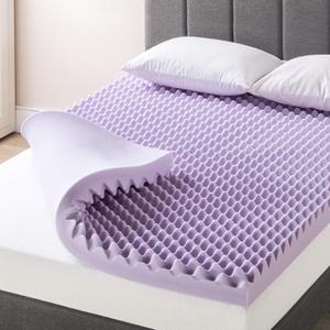 Best Price Mattress 2 Inch Egg Crate Memory Foam Mattress Topper with Soothing Lavender Infusion, CertiPUR-US Certified, Full