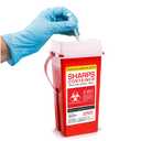 Sharps Container Small - Sharps Containers for Home Use and Labs - Portable Needle Disposal and Travel Size Biohazard Bin - 2 Quart (Pack of 1)