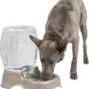 Petmate Pet Cafe Cat and Dog Water Dispenser - Water Bowl for Cats and Dogs, USA Made, 3 GAL, Pearl Tan