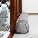30 Inch Under Door Draft Stopper, Blocks Hot Cold Air Wind from Door and Window Bottom,Weather Seal, Reduce Noise Light,Triangular, Gray