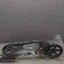 Kick Scooter for Kids Ages 6+, Teens & Adults, Adjustable Handlebars, Rear Brake, Big Wheel Foldable Scooter for Indoor & Outdoor (Black)