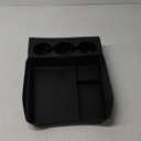 Lower Center Console Organizer Compatible with Rivian R1T R1S 2024 2023 2022, Floor Console Storage Tray Insert with Cup Holder Interior Accessories