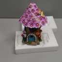 Fairy Garden House Outdoor Figurine Lights, Fairy Houses for Outside, Garden Statues Mushroom House, for Patio, Yard, Balcony Decoration, Outdoor Decorations Yard and Birthday Gifts for Mom Women
