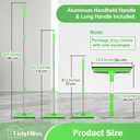 Window Squeegee Professional, 56 Car Windshield Glass Cleaner Tool with Extension Pole, Long Handle Household 10 inches Washer Sponge Scrubber Kit for Cleaning Home Mirror Outdoor (Green)