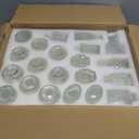 36Pcs Bud Vases Set Small Vintage Glass Bottles Clear Bud Vases in Bulk Multiple Shape Cute Glass Vases for Rustic Wedding Centerpieces Table Decorations and Home Decor(Clear)