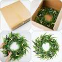 Artificial Eucalyptus Wreath for Front Door，20in Front Door Wreath All Season with Eucalyptus Leaves，Large White Berries for Outside Wall Window Farmhouse Indoor Outdoor Party Holiday