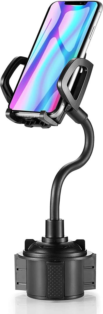 YUHENG Car Cup Holder Mount with 360 Rotation Adjustable Gooseneck, Car Phone Holder Mount for All Smartphones Cup Holder Cell Phone Automobile Cradles (Black)