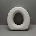 HealthSmart Enhanced Comfort 5" Raised (Round) Toilet Seat Risers for Seniors 5 Slip Resistant Pads FSA/HSA Eligible Padded Toilet Seat Elevation 15.7 x 15.2 x 6.1