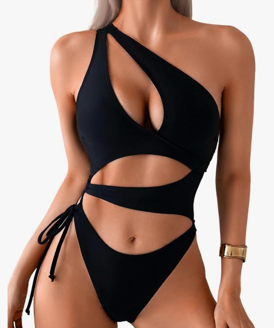 Sexy One Piece Swimsuit for Women,Cut Out Keyhole High Cut Cheeky Monokini,Pool Party Beach Wear Vacation M Sexy One Piece Swimsuit for Women,Cut Out Keyhole High Cut Cheeky Monokini,Pool Party Beach Wear Vacation M