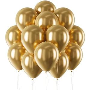 Pack Of 3 DECOCKRAT Metallic Gold Latex Balloons Kit - 110PCS Party Balloons, 12'' Helium Balloon Set with Ribbon, Perfect for DIY, Birthday, Baby Shower, Wedding, Anniversary & Holiday Decoration