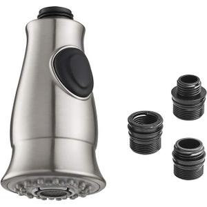 Kitchen Faucet Head Replacement,Kitchen Sink Faucet Sprayer Head Replacement,Pull Down Faucet Sprayer Attachment,Kitchen Faucet Spray Head Nozzle, Brushed Nickel