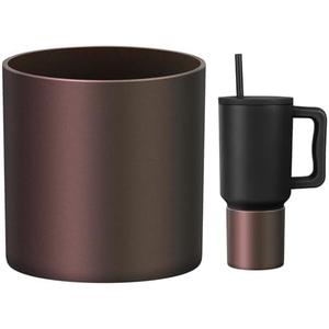 Pack of 2 BKBY Silicone Boot Compatible with Sinple Midern 24/30/40 oz Tumbler with Handle/Trek Pivot, Protective Anti-Scratch Bottle Bottom Sleeve Cover Compatible with Sinple Midern Tumbler, Chameleon Red Gold 