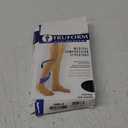 Truform 20-30 mmHg Compression Stockings for Men and Women, Thigh High Length, Dot-Top, Open Toe, Black, Medium (Medium (1 Pair))