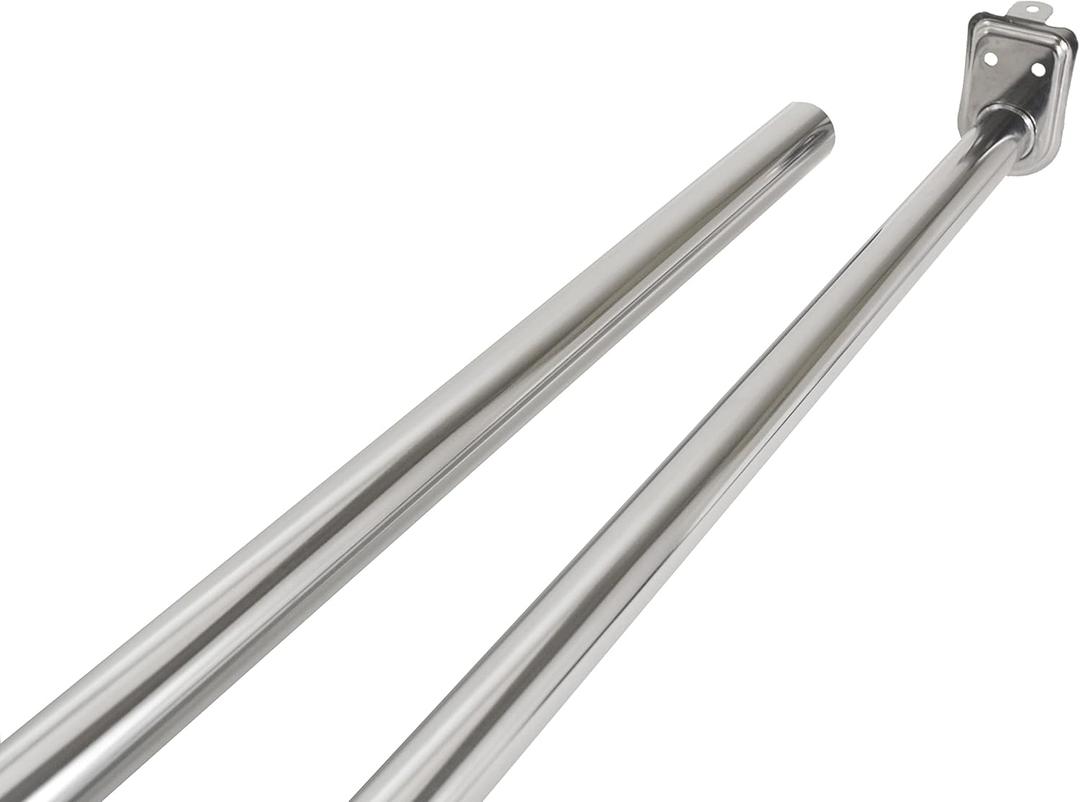 Design House Closet Rod, Adjustable, 27-Inches to 48-Inches, Steel Construction, Polished Chrome, 2.75 in. D x 42.0 In. L, 206045m Polished Creme 