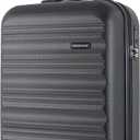 20-Inch Carry-on Luggage with Spinner Wheels and TSA Lock, Airline Approved Lightweight Hardside Suitcase for Travel, Hardshell Suit Case, 20", Black