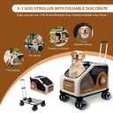 3-1 Dog Stroller for Medium Dogs (Brown)
Collapsible Soft Dog Travel Crate with Metal Frame for Car Travel,Pet stroller with Removable Carrier for Pets Up to 70LBS