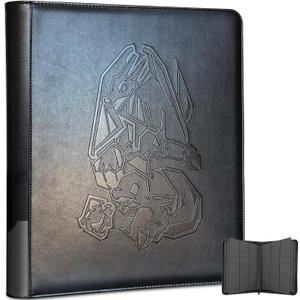 Toploader Card Binder, Oversized 9 Pocket 252 Top loaders Holder with Side-Loading Sleeves for Trading Cards in 3" x 4" Toploader