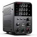 DC Power Supply Variable, 120V 3A Adjustable Switching Regulated DC Bench Power Supply with Intelligent Charging Mode, 18W USB Interface, Precision Encoder Knob (Black)