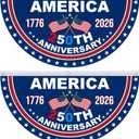 USA 250th Anniversary Flag Bunting, 2 Pcs 2 x 4 FT 1776-2026 250 Years American Patriotic Banner, 4th of July Party Decorations, Indoor Outdoor Hanging Decor, American Independence Decor