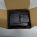 Key Lock BoxPortable Waterproof 4 Digits Combination Lockbox with Removable ShackleResettable Code Safe Security Lock Box for Home, Office, Garage, Apartment Spare Key Storage (1 Pack, Black)