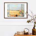 Rustic Walnut 8x20 Frame - Single Frame, 8 x 20 Poster Frame for Artwork, Puzzles, Photos and Movie Posters Picture Frames