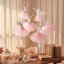 20 Pcs Ballerina Party Hanging Decorations 3D Ballerina Dancer Ornaments Ballet Dancer with Pink Tulle Skirt Hanging Banner Pink Ballet Birthday Decor for Baby Shower Princess Party Supplies