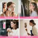 3 x 2 Pack Silicone Suction Cup Phone Case Mount Double-Sided, Hands-Free Strong Grip Holder for iPhone and Android, Sticky Phone Stand for Selfies and Videos, Neon Pink+Transparent