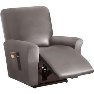 vctops 4 Pieces Waterproof Faux PU Leather Recliner Slipcovers Stretch Soft Sofa Couch Cover Anti-Slip Furniture Protector with Elastic Bottom for Kids Cats Dogs(Grey Brown,1 Seat) vctops 4 Pieces Waterproof Faux PU Leather Recliner Slipcovers Stretch Soft Sofa Couch Cover Anti-Slip Furniture Protector with Elastic Bottom for Kids Cats Dogs(Grey Brown,1 Seat)