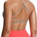 Aoxjox Women's Workout Sports Bras Fitness Trinity Ivy Low Impact Bra Yoga Crop Tank