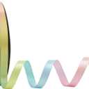MEEDEE Pastel Satin Ribbon Pastel Rainbow Ribbon Pastel Color Craft Ribbons 3/8 inch Gift Ribbons for Gift Wrapping Wedding Pride Party Birthday Party Decoration Hair Bow - 50 Yards