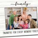 Family 4x6 Picture Frame, Families Wooden Picture Frame, Unique Gifts for Families, Family Thankful for Ever Moment Together Decorative Photo Frames for Table Desk Decor