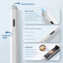 AI Stylus Pen for iPad with Built-in AI Assistant  6 Smart Functions, Custom Shortcut Keys, Tilt SensitivityiPad Pencil (2018-2024) for iPad Pro 11"/12.9", Air 3/4/5/M2/M3, Mini 5/6 Gen