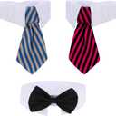 Shappy 3 Pieces Adjustable Pets Dog Cat Bow Tie Pet Costume Necktie Collar for Small Dogs Puppy Grooming Accessories (S)
