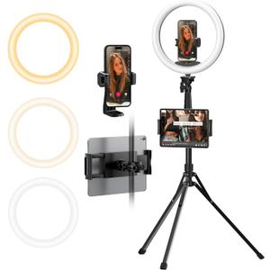 UBeesize 12" Ring Light with 74" Extendable Tripod Stand & iPad, Phone Holder, LED Circle Light with Phone,Tablet Holder for Video Recording, Photography, Live Stream, Makeup, TikTok, YouTube