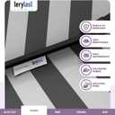 MIDTOWN UMBRELLAS The Lean 9 Feet Outdoor Umbrella With Terylast Matter Stripes (Grey/White Stripes) Polyester Fabric - Auto-Tilt Aluminum Frame Patio Umbrella For Deck, Garden, Pool - Black Pole