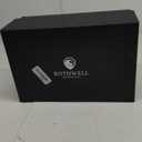 ROTHWELL 10-Slot Watch Box in Leather with Valet Drawer, Luxury Watch Case Display Organizer with Ultra Soft Microsuede Liner, Jewelry and Sunglass Holder With Large Glass top (Blue/Tan)