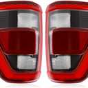 LED Tail lights Assembly w/Blind Compatible with 2021 2022 2023 Ford F150,Rear Light Taillights Replacement for NL3Z13404E NL3Z13405E (Black Housing)