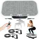 Zoomsnail Vibration Plate Exercise Machine, 8000 Vibrations/min Adjustable Fitness Platform, 400 Lbs Capacity Whole Body Workout Extra Large Size Platform with Bluetooth for Weight Loss, Women & Men