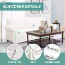 YEMYHOM Couch Cover Latest Jacquard Design High Stretch Sofa Covers for 3 Cushion Couch, Pet Dog Cat Proof Slipcover Non Slip Magic Elastic Furniture Protector (Large, White)
