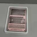 Goddvenus Wispy Lash Clusters Kit Cluster Eyelash Extensions Natural Lash Extension Kit C Curl Fluffy Individual Eyelashes with Bottom Lashes Clusters Waterproof Bond and Seal DIY at Home