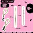 Straw Covers for Stanley Cup Accessories: Black Decorations for Stanley 30 oz & 40 oz Tumbler with Handle, Bling Letter Charms and Flower Silicone Straw Cap Topper, Trendy Stuff for Teen Girls & Women