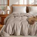 LBRO2M 100% France Linen Duvet Cover Set 3 Pcs Natural Flax Duvet Cover Set 2 Pillowcase 1 Duvet Cover with Zipper (Linen King)