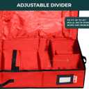 HOLDN STORAGE Premium Wrapping Paper Storage Container - Durable 600D Tear-Proof, Fits 27 Rolls Gift Wrap, Extra Pockets for Ribbons & Bows, Underbed Storage - Ideal for Holiday Christmas, Red