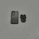 Mirror Stand for Galaxy S24, for Samsung Galaxy S24 with Mirror Stand,Bunny Folding Bracket Kickstand Phone Case-Black Bunny