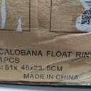CALOBANA Round Floating Ring Inflatable Water Hammock Heavy Duty River Floats Lake Raft for Adults Tanning Pool Lounger Float Island Platform Pad Mat for Party