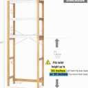 UTEX 3-Tier Over the Toilet Storage Shelf with Bamboo Frame, White